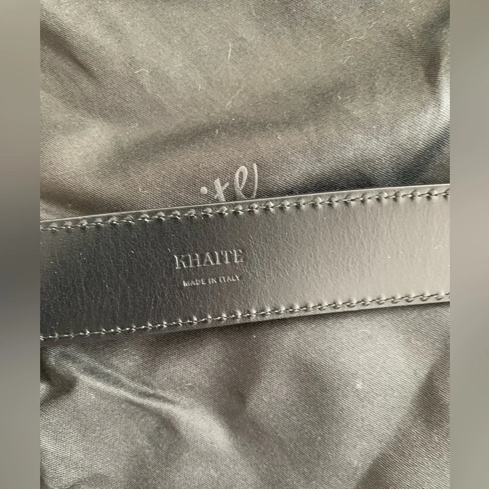 Khaite Elio belt antique gold black ponyhair 85 NWT